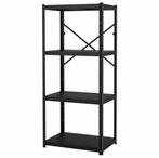 IKEA BROR Open kast, zwart, 85x55x190 cm, Huis en Inrichting, Kasten | Stellingkasten, Ophalen, Zo goed als nieuw