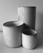 Trio aaneen bloempotjes 3 stuks, Rond, Ophalen of Verzenden, Zo goed als nieuw, Minder dan 25 cm