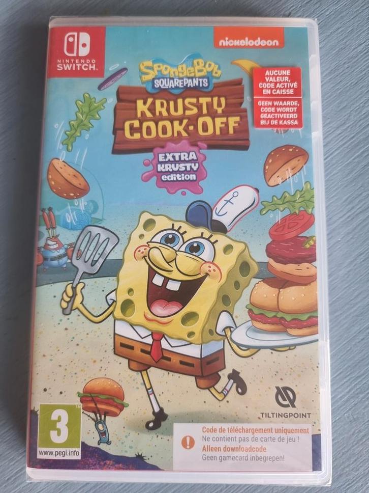 SpongeBob Krusty Cook-Off Switch - Nieuw!, Spelcomputers en Games, Games | Nintendo Switch, Nieuw, Simulatie, 1 speler, Vanaf 3 jaar
