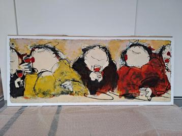 Gerdine Duijssens 'dikke dames' 150x62 beschikbaar voor biedingen