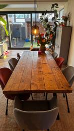 Steigerhouten eettafel, Huis en Inrichting, Tafels | Eettafels, Ophalen, 200 cm of meer, 50 tot 100 cm, Zo goed als nieuw