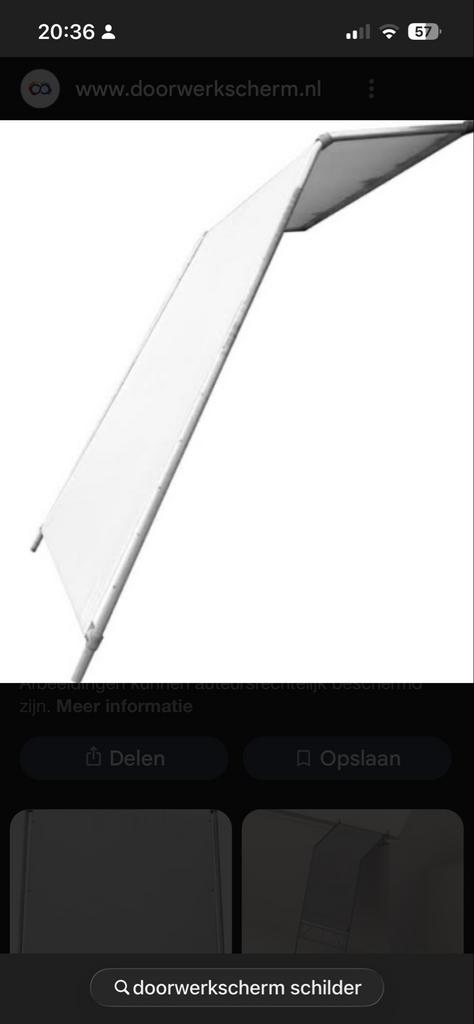 Stevig doorwerkscherm 285x300cm - Ideaal voor schilderwerk, Ophalen, Gebruikt, Overige typen, 2 tot 5 meter