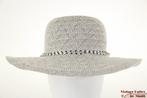 vintage Zomerse dames strandhoed grijs-wit 57 in goede staat, Kleding | Dames, Hoeden en Petten, Ophalen of Verzenden, Zo goed als nieuw