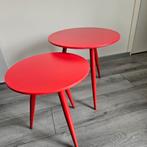 Bijzettafeltjes rood, Minder dan 55 cm, Rond, Zo goed als nieuw, Hout
