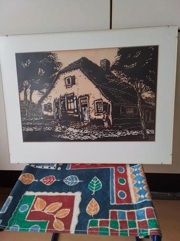 Mooie houtsnede,Paul van Dam beschikbaar voor biedingen