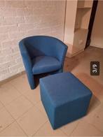 Stoel met hocker, Huis en Inrichting, Fauteuils, Ophalen, Stof, 50 tot 75 cm