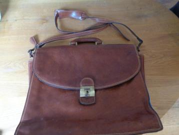 GIANNI CONTI leren schoudertas/werktas. beschikbaar voor biedingen