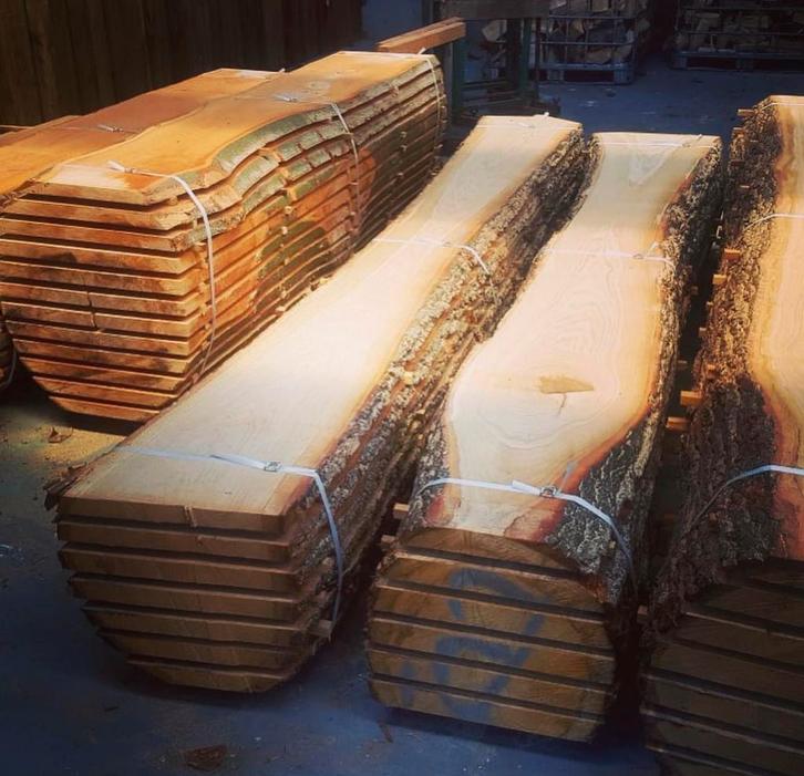 Boomstamtafels schaaldelen wandplanken vensterbanken, Doe-het-zelf en Verbouw, Hout en Planken, Nieuw, Ophalen of Verzenden