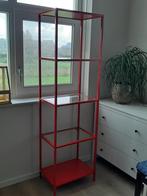 Open vitrinekast rood, Huis en Inrichting, Kasten | Vitrinekasten, Ophalen, Gebruikt, 50 tot 100 cm, 25 tot 50 cm