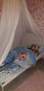 IKEA Minnen wit meegroeibed, Kinderen en Baby's, Kinderkamer | Bedden, Ophalen, 70 tot 85 cm, Zo goed als nieuw, Matras