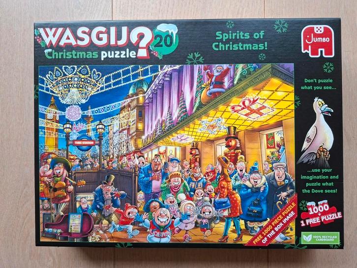 Wasgij Kerst puzzel 20 Spirits of christmas, Hobby en Vrije tijd, Denksport en Puzzels, Zo goed als nieuw, Legpuzzel, 500 t/m 1500 stukjes