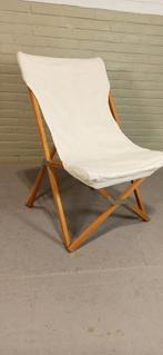 canvas vlinderstoel klapstoel, Huis en Inrichting, Stoelen, Hout, Tweedehands, Tweedehands, Ophalen of Verzenden