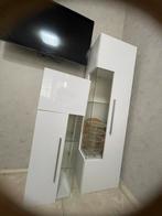 Witte Vitrinekasten Set, Huis en Inrichting, Kasten | Vitrinekasten, Ophalen, Gebruikt, 50 tot 100 cm, Glas