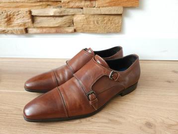 Giorgio Smooth kalfsleer Double Monk maat 46 cognac schoenen beschikbaar voor biedingen