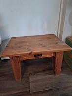 Massief grenen houten salontafel bijzettafel, Gebruikt, 50 tot 100 cm, Vierkant, Minder dan 50 cm