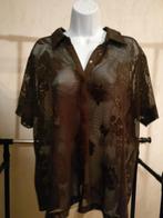 Blouse korte mouw, mt. 50, Bruin, Maat 46/48 (XL) of groter, Nieuw, Ophalen of Verzenden