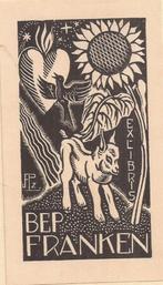 Franken Pzn., J. - Ex Libris Bep Franken Houtsnede1931, Antiek en Kunst, Kunst | Etsen en Gravures, Ophalen of Verzenden