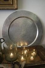 groot dienblad marrakesh ibiza stoer, Huis en Inrichting, Woonaccessoires | Dienbladen, Ophalen, Zo goed als nieuw, Rond, Hout