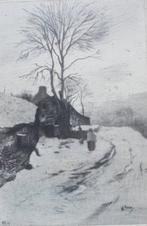 Anton Mauve.1838-1888.Winteravond in het Gooi., Ophalen of Verzenden