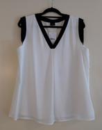 Nieuw: blouse top wit + marine blauw slankafkledend mt 44, Your Sixth Sense, Wit, Maat 42/44 (L), Nieuw