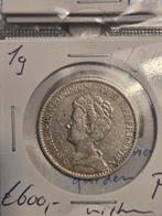 Zilveren Gulden 1910 - Koningin Wilhelmina, Postzegels en Munten, Munten | Nederland, 1 gulden, Zilver, Ophalen of Verzenden, Koningin Wilhelmina