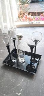 Glazen coffee likeurset, Huis en Inrichting, Ophalen, Zo goed als nieuw, Rond, Overige materialen