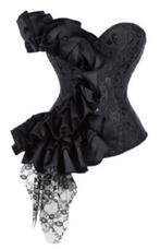 Sexy bustier gothic corset zwart, Ophalen of Verzenden, Body of Korset, Zwart