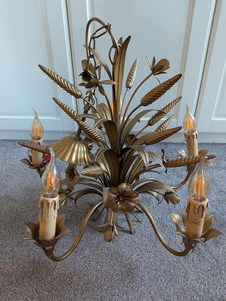 5-Armige Kroonluchter Hans Kögl Hollywood Regency, Huis en Inrichting, Lampen | Kroonluchters, Gebruikt, Ophalen of Verzenden