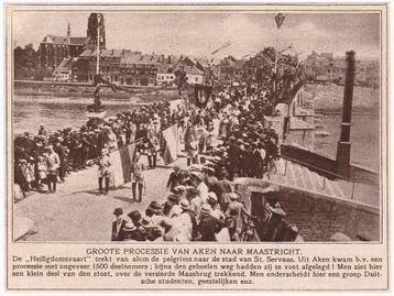 Knipsel 1923 Maastricht - Processie Maasbrug Heiligdomsvaart