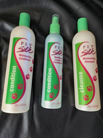 Pet Silk Hondenshampoo, Conditioner en Antiklit.  beschikbaar voor biedingen