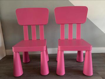 Ikea Mammut kinderstoel roze x2 beschikbaar voor biedingen