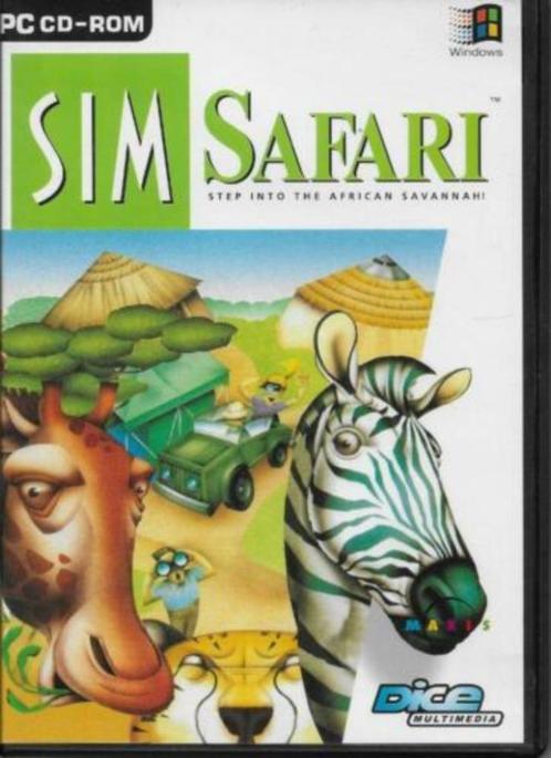 Sim Safari, step into the African Savannah, comp.spel. Eng., Spelcomputers en Games, Games | Pc, Zo goed als nieuw, Puzzel en Educatief