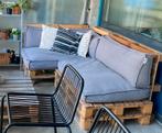 2L home & garden palletkussen set grijs, Ophalen, 4 zitplaatsen, Zo goed als nieuw, Loungeset
