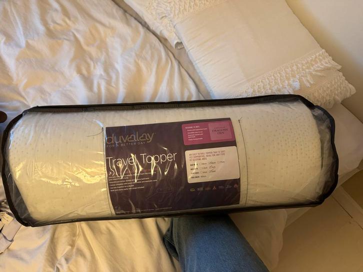 Duvalay Travel Topper Comfort Plus - Nieuw!, Huis en Inrichting, Slaapkamer | Matrassen en Bedbodems, Nieuw, Matras, 70 cm of minder