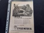 CALTEX 2T Plus Motor Oil - originele advertentie 1963, Verzamelen, Merken en Reclamevoorwerpen, Ophalen of Verzenden, Gebruikt