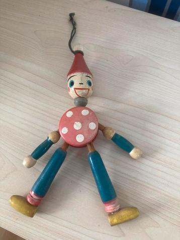 Antiek Houten Trekpop - Vintage Speelgoed beschikbaar voor biedingen