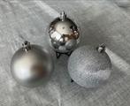 Veel kerstballen zilver 7cm kunststof, Ophalen of Verzenden, Zo goed als nieuw