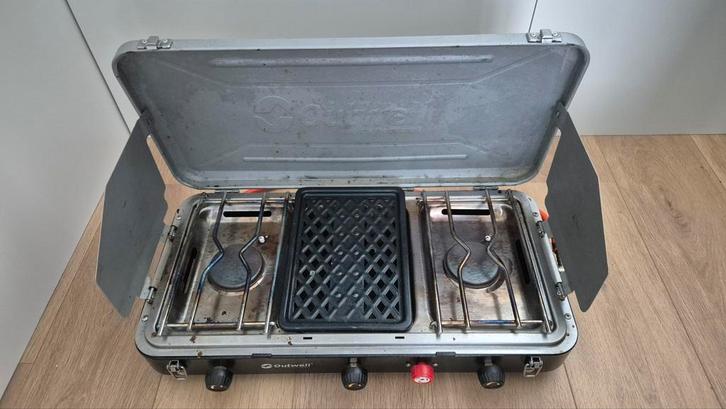 Outwell 3-pits Camping Gasstel, Caravans en Kamperen, Kampeeraccessoires, Gebruikt, Ophalen of Verzenden