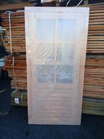 Douglas deur met glas en kozijn. 85 cm br x 1.97 h Deur nr 8, Ophalen, Nieuw, Glas, Draaipoort