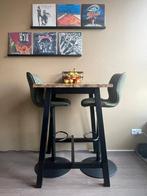 Bartafel + Bar stoelen, Huis en Inrichting, Tafels | Eettafels, 50 tot 100 cm, Gebruikt, Rechthoekig, Eikenhout