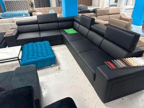 Moderne L-vormige Hoekbank – Zwart, Antiek en Kunst, Antiek | Meubels | Stoelen en Banken, Verzenden