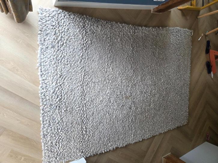 Wollen kleed grijs, Huis en Inrichting, Stoffering | Tapijten en Kleden, Gebruikt, 150 tot 200 cm, 200 cm of meer, Rechthoekig