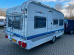 Hobby caravan 450 de luxe easy 2003 + mover, Caravans en Kamperen, Caravans, Mover, Dwarsbed, Rondzit, Hobby