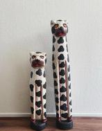 Indonesische houten katten, Antiek en Kunst, Kunst | Beelden en Houtsnijwerken, Ophalen of Verzenden