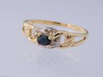 Prachtige 14 karaat Gouden Damesring Ring Saffier M18, I fo@juwelenwereld.nl, Verzenden, Nieuw, Met edelsteen