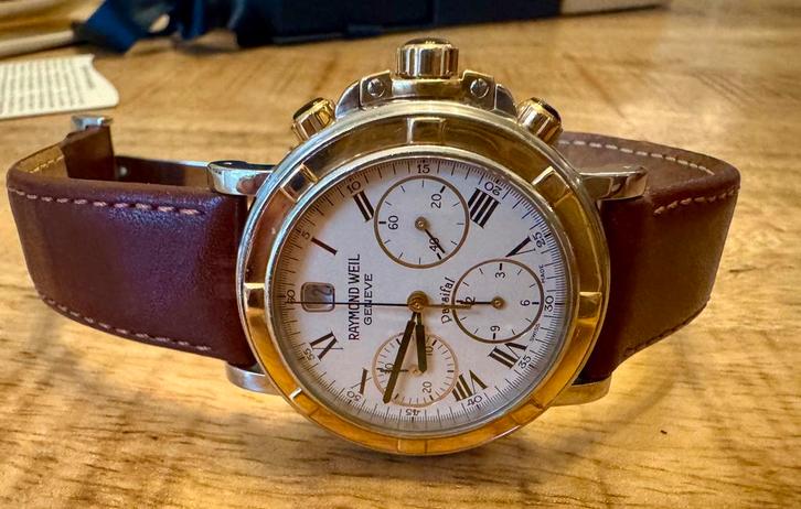 Raymond weil parsifal chrono automatic 18 krt goud staal, Sieraden, Tassen en Uiterlijk, Horloges | Antiek, Polshorloge, Overige merken