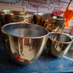 6 gouden bloempotten, Tuin en Terras, Bloempotten, Ophalen, Rond, Aardewerk, Minder dan 40 cm