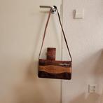 Vintage Krokodillenleren Tas & Portemonnee, Sieraden, Tassen en Uiterlijk, Tassen | Damestassen, Ophalen, Nieuw, Bruin, Handtas