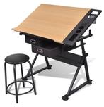 Tekentafel tekenschot met 2 lades en kruk GRATIS VERZENDING!, Verzenden, Gebruikt, Minder dan 130 cm