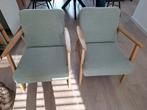 Twee Ikea fauteuils Ekenaset, kleur Gunared lichtgroen, Huis en Inrichting, Fauteuils, Ophalen, Hout, Minder dan 75 cm, Zo goed als nieuw